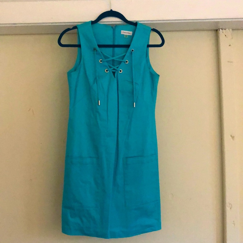 Calvin Klein Sky Blue Mini Dress